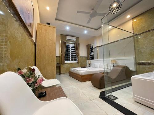 Koupelna v ubytování Binh An Hotel