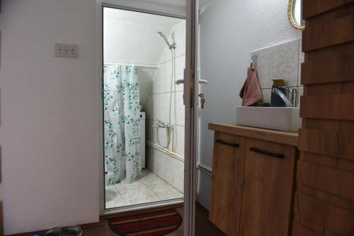 Koupelna v ubytování NeWave Apartment