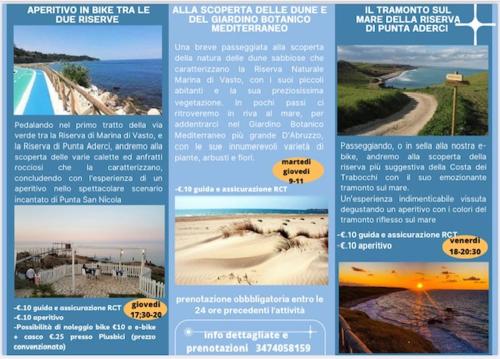 a collage of four pictures of a beach at Dimora Anelli in Vasto