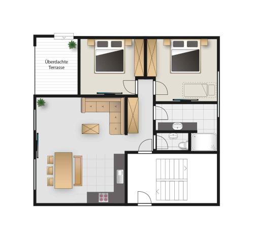 a floor plan of a house at Straußberghof in Riezlern