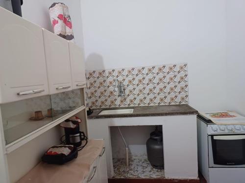 Dapur atau dapur kecil di Casa Lagoa Areal
