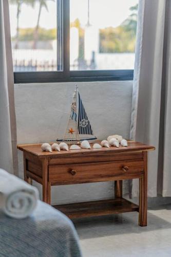 Χώρος καθιστικού στο KIN House casa de playa con alberca