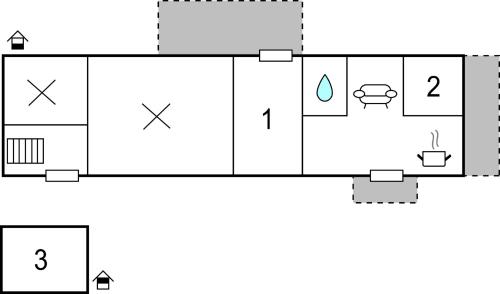a block diagram of a house at Cozy Apartment In Skärblacka With Wifi in Skärblacka