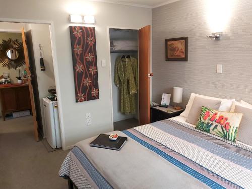 เตียงในห้องที่ Rotorua City Homestay