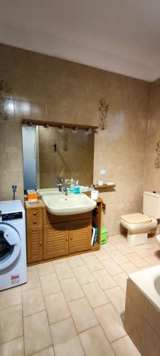 a bathroom with a sink and a toilet at Le Caravelle in Rapallo