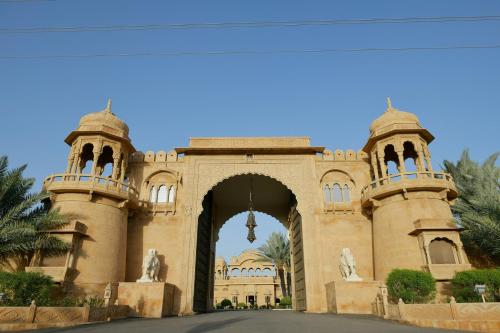 an entrance to a building with an arch at Fort Rajwada,Jaisalmer in Jaisalmer