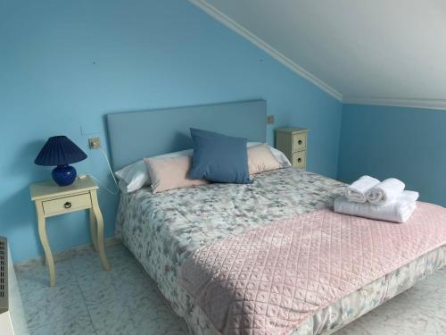 Postel nebo postele na pokoji v ubytování Apartamento con hermosas vistas a la playa del Altar