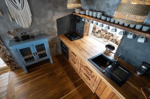 Η κουζίνα ή μικρή κουζίνα στο Górna Chata Mountains Chalet