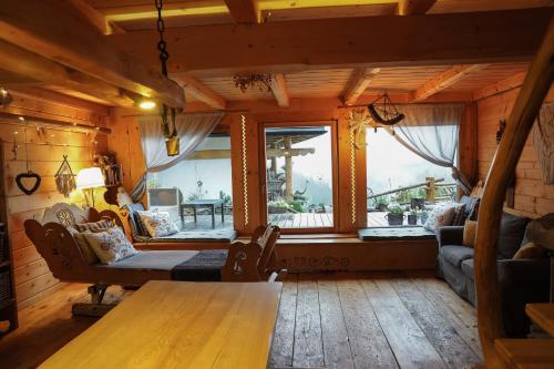Χώρος καθιστικού στο Górna Chata Mountains Chalet
