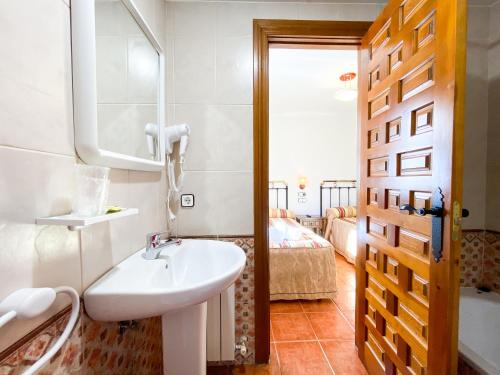 Phòng tắm tại Posada Los Leones