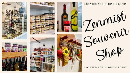 a collage of photos of a supermarket with bottles of wine at Zenmist Properties- 2 Bedroom Deluxe in Baguio