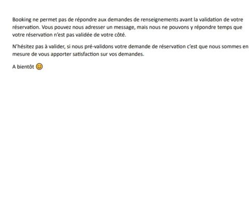 une capture d'écran d'un écran de téléphone portable avec une boîte de texte dans l'établissement Chez Mélanie et Julien, à La Frugerie