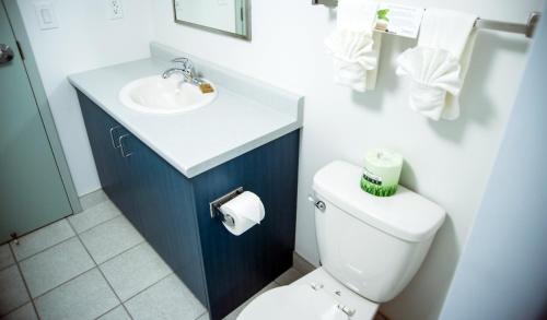 Bilik mandi di Lakehead University Residence and Conference Centre