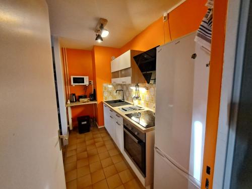 Dapur atau dapur kecil di Sous les Etoiles - dans le plus haut gratte-ciel avec garage privé en sus