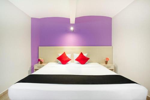 Cama o camas de una habitación en Hotel El Andariego