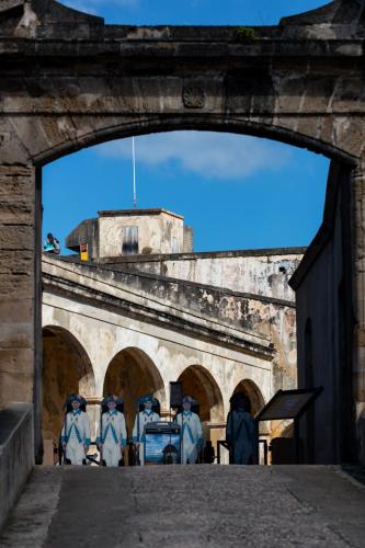 a group of people standing under an archway at Casa Sol Bed and Breakfast in San Juan