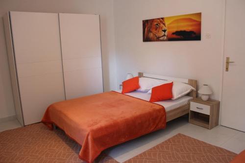 Ένα ή περισσότερα κρεβάτια σε δωμάτιο στο Great apartment Katarina