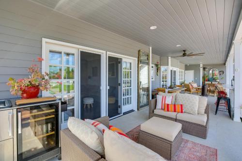 an open living room with a couch and chairs at Stunning Home in Orange County with Stables! in Orange
