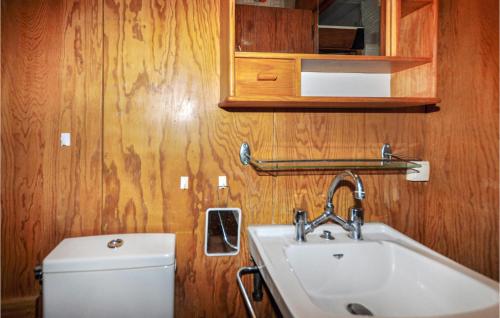 bagno con lavandino e servizi igienici di 1 Bedroom Awesome Apartment In St Cyprien a Saint-Cyprien-Plage