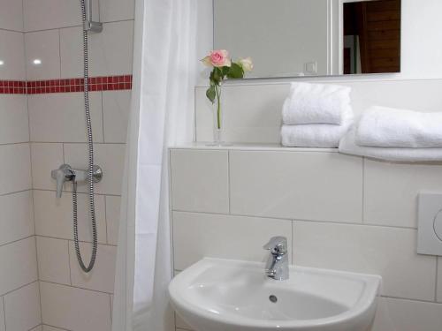 Koupelna v ubytování Ferienhaus im Ostseebad Dampland