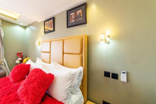 Afro Park Hotelにあるベッド