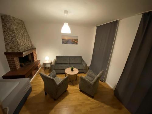 Χώρος καθιστικού στο Waren Appartements