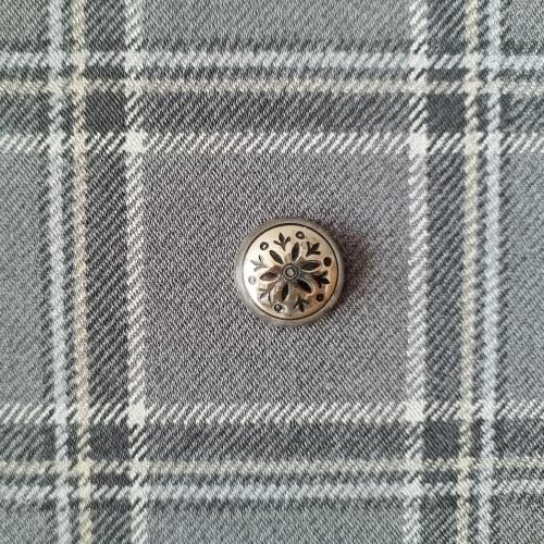 a metal button on a plaid shirt at Tatrzańska Panorama in Gliczarów