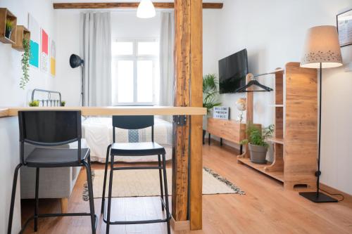 TV a/nebo společenská místnost v ubytování Cozy House Old Town Xanthi Meno Homes 1