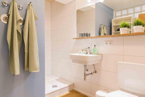 Koupelna v ubytování Ferienwohnung Am Alpenblick