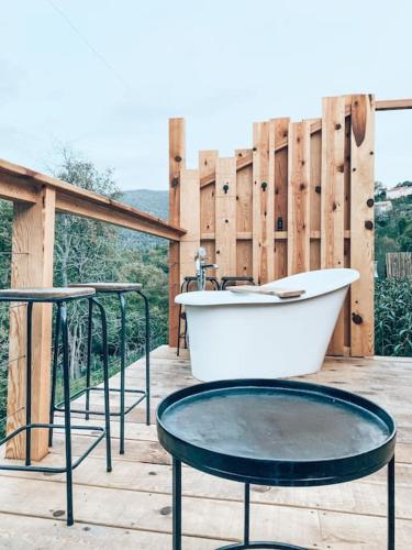 Balkón nebo terasa v ubytování Tiny House Murato
