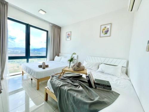 O zonă de relaxare la T1 Cozy 1-10Pax 2Room Trefoil Setia Alam Smart TV WiFi