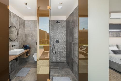 Koupelna v ubytování Design Villa Palmeta