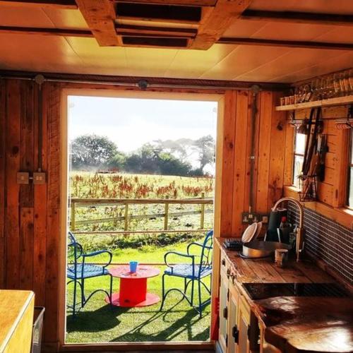 Nhà bếp/bếp nhỏ tại Celaeron Glamping