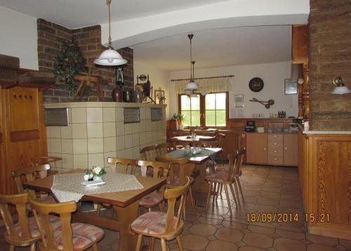Kuchyň nebo kuchyňský kout v ubytování Gästehaus Zur Sorge