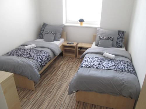 Postel nebo postele na pokoji v ubytování Polyfunkční dům Pasát