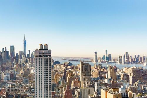 an aerial view of a large city with skyscrapers at TownePlace Suites by Marriott New York Manhattan/Chelsea in New York