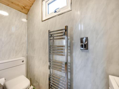 a bathroom with a toilet and a window at Hoarthorns Hideaway - Uk41687 in Coleford