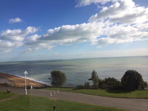 a view of the ocean from the top of a hill at The Carlton Hotel in Folkestone