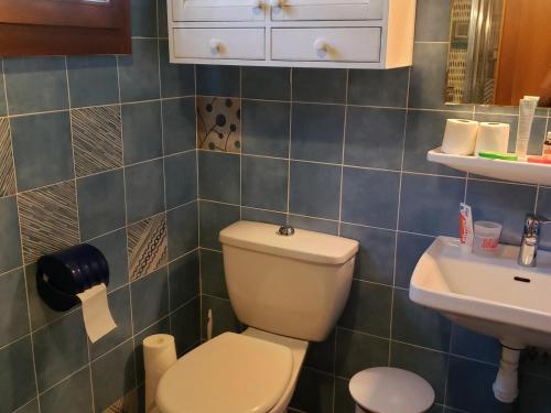 a bathroom with a toilet and a sink at Chalet Samoëns, 5 pièces, 8 personnes - FR-1-629-103 in Samoëns