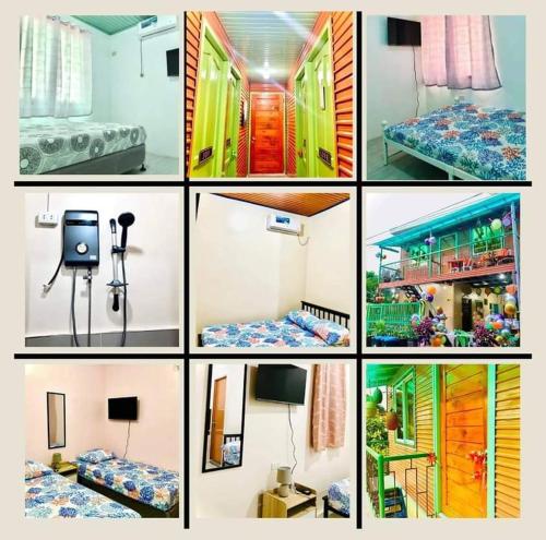 un collage di foto di una camera con letto di Ianka & Enio Dream Suites a Digos