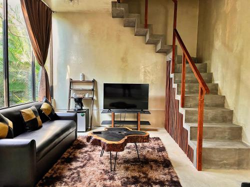 TV a/nebo společenská místnost v ubytování Pacha Tulum Boutique Hotel