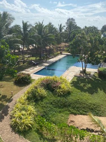 an overhead view of a swimming pool in a park at Sandy Shores in Trincomalee