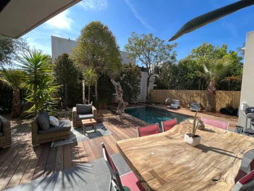 Photo de la galerie de l'établissement VILLA FLAMANT ROSE 5 ETOILES Bord de mer Quartier VILLEROY, à Sète