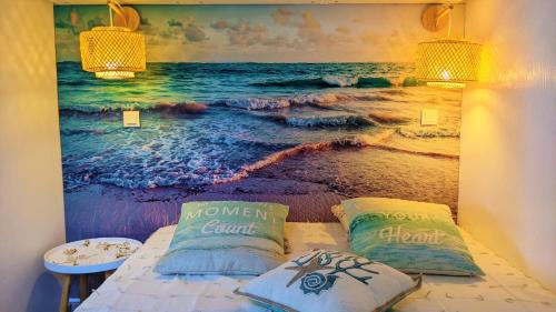 Vue Mer et clim Les Restanques Pivoines 1136