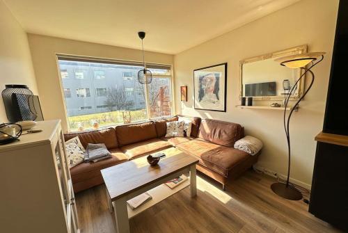 Posezení v ubytování Cozy one bedroom apartment centrally located in Reykjavik