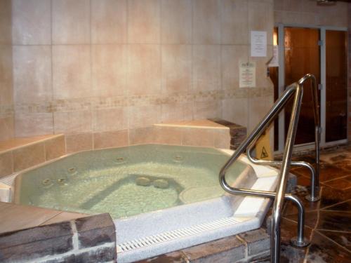 a jacuzzi tub in a room with a stairvisor at Pine View in Belton