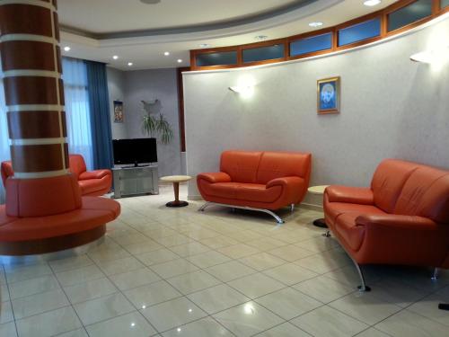 Χώρος καθιστικού στο Hotel Pegaso