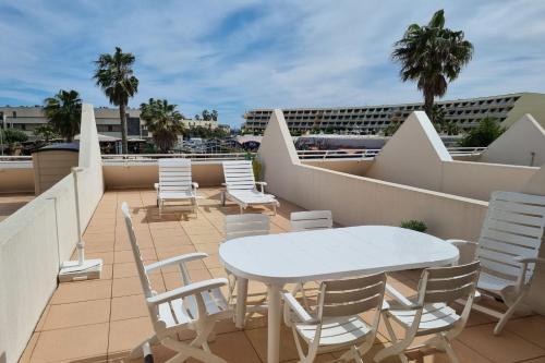 Balkón alebo terasa v ubytovaní Naturiste Cap d'Agde Natura Beach 107