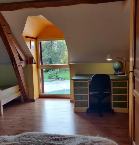 Postel nebo postele na pokoji v ubytování Le Clos Bener