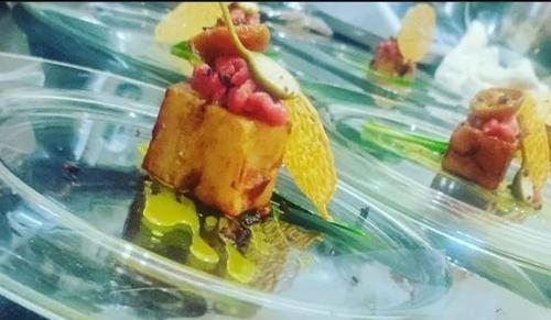a plastic container with a piece of food on it at Boutique Hotel Masseria Sottomasi in Savelletri di Fasano